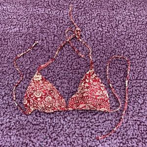 Floral/Paisley Triangle Bikini Top